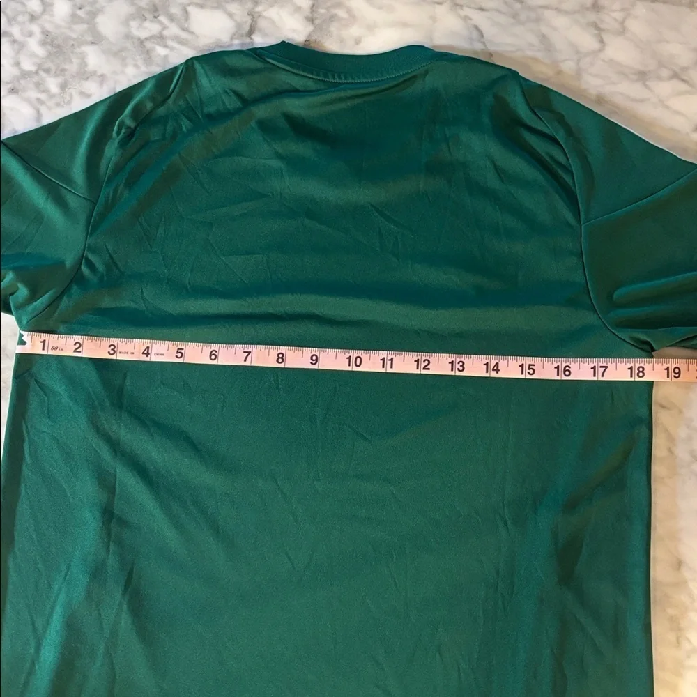 Adidas Aeroready Green and White Tee size small